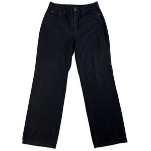 Talbots 6 Petite 6P Jeans Straight Leg Classic High Rise Comfort‎ Stretch Black